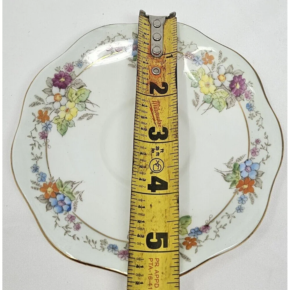 Vintage E B Foley English Bone China Saucer Replacement Plate Floral Bouquets
